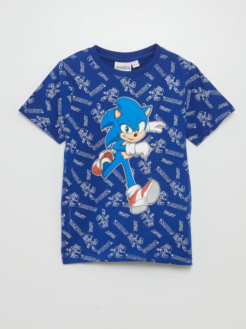 T-shirt 'Sonic' de manga curta Azul - Kiabi