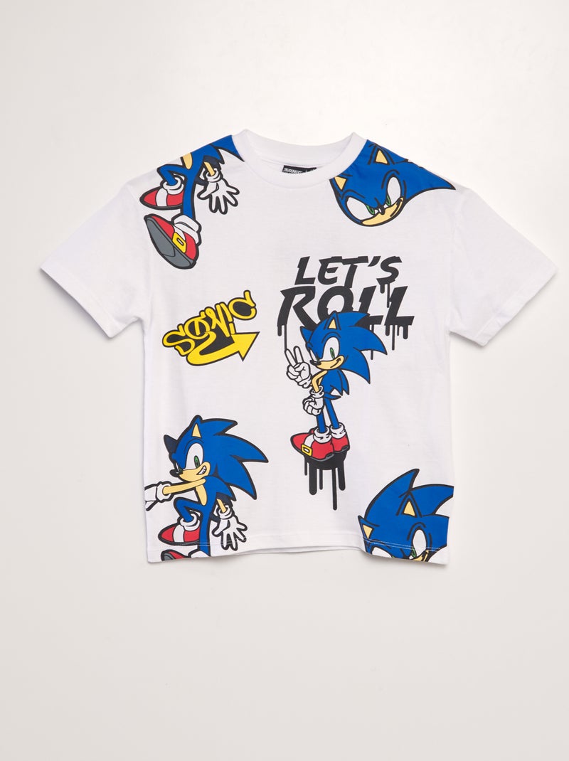 T-shirt 'Sonic' de manga curta Branco - Kiabi