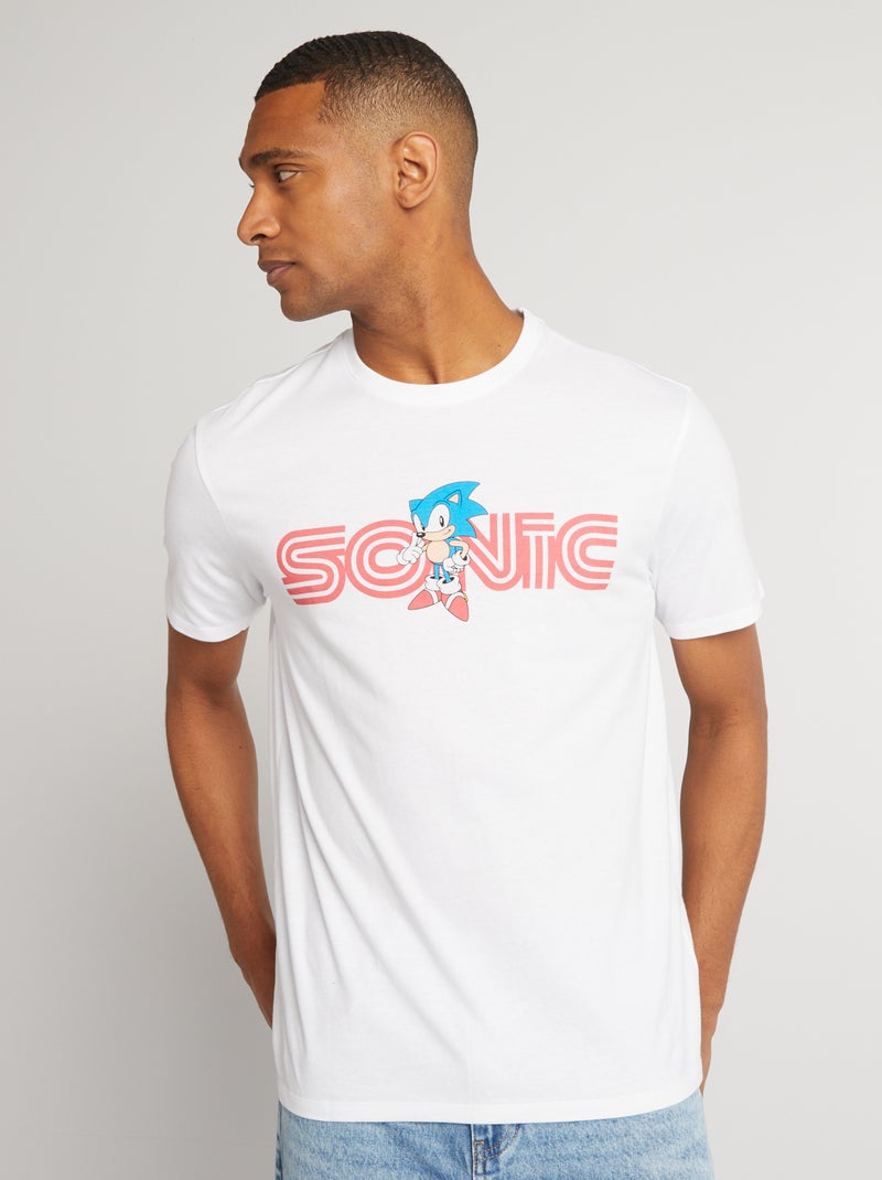 T-shirt 'Sonic' de manga curta Branco - Kiabi