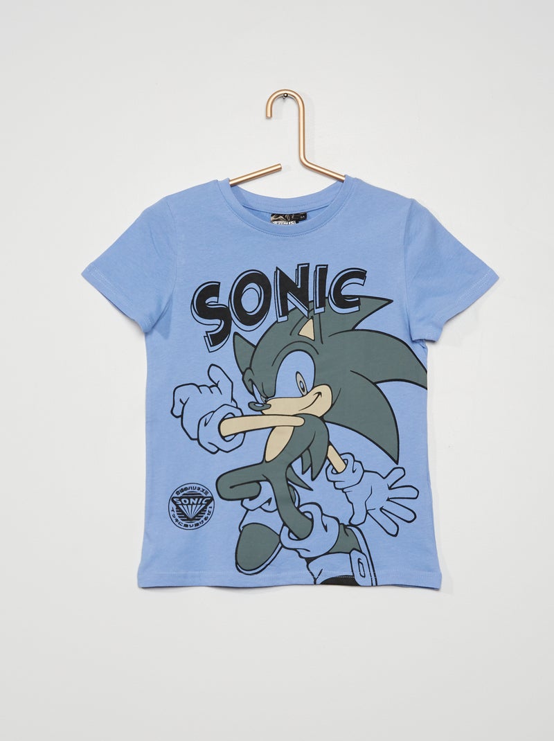 T-shirt 'Sonic' em jersey AZUL - Kiabi