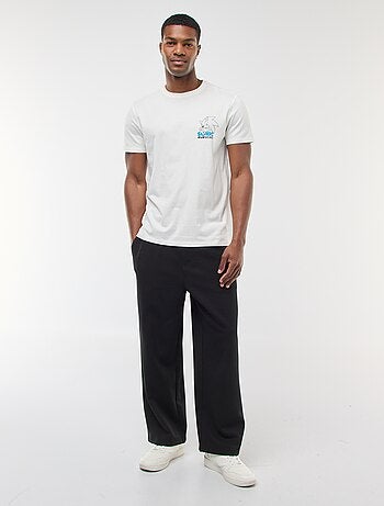 T-shirt 'Sonic' estampado frente e verso com mangas curtas