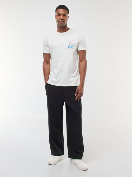 T-shirt 'Sonic' estampado frente e verso com mangas curtas - Kiabi