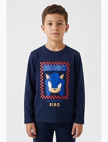 T-shirt sonic menino | licença oficial