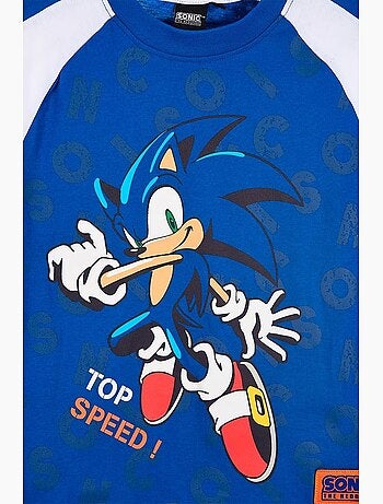 T-shirt sonic menino | licença oficial