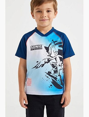T-shirt sonic menino | licença oficial
