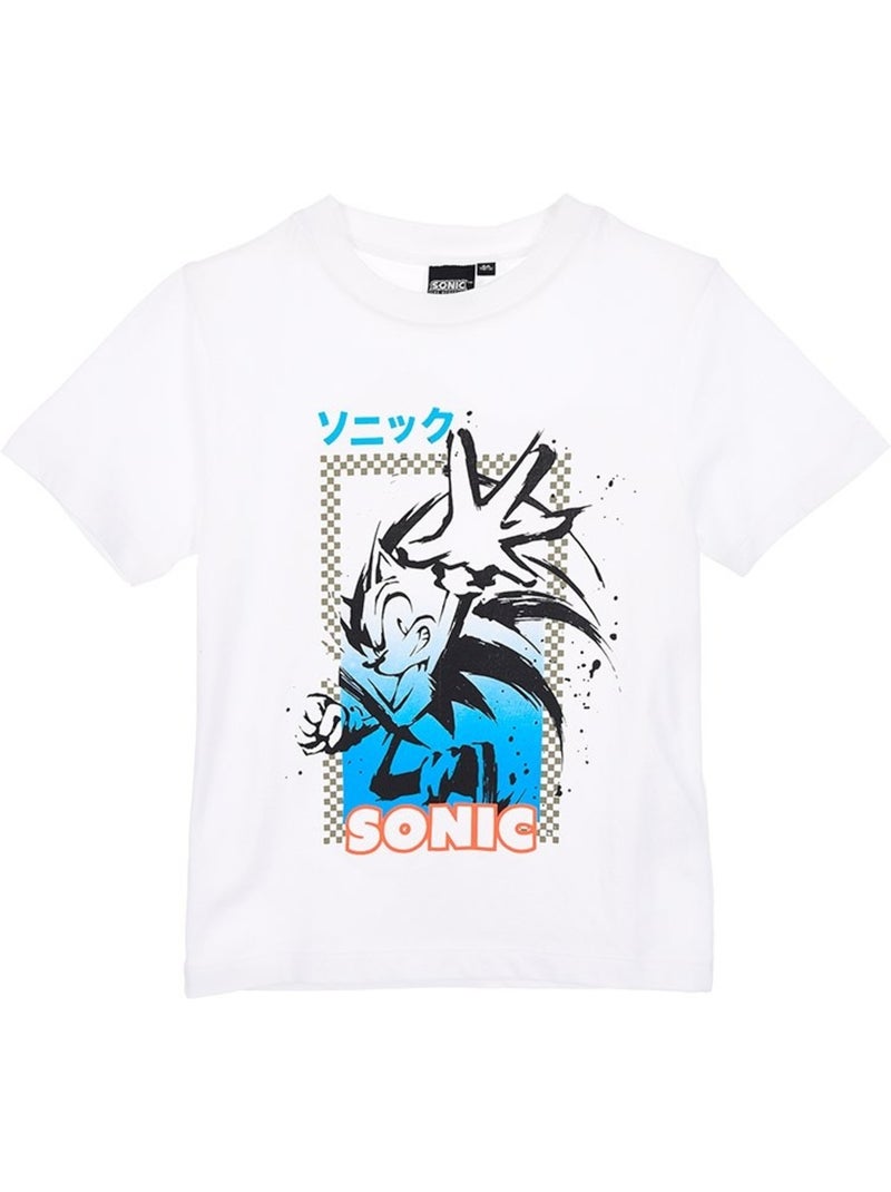 T-shirt sonic menino | licença oficial Branco - Kiabi