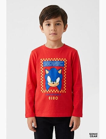 T-shirt sonic menino | licença oficial