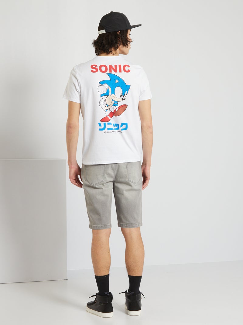 T-shirt 'Sonic' 'SEGA' Branco - Kiabi