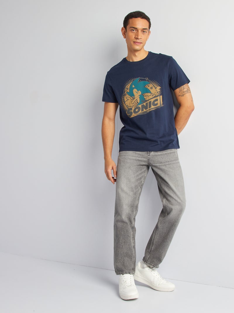T-shirt 'Sonic' 'SEGA' de manga curta AZUL - Kiabi