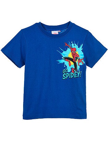 T-shirt spider-man azul menino | licença oficial