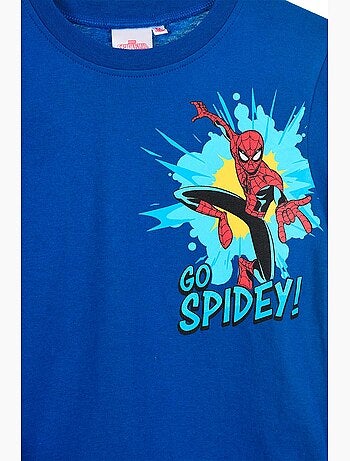 T-shirt spider-man azul menino | licença oficial