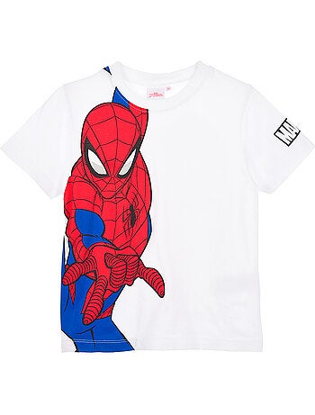 T-shirt spider-man branco menino | licença oficial