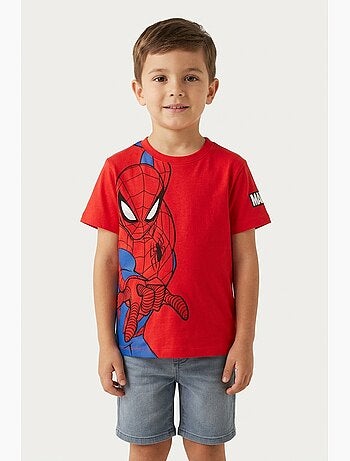 T-shirt spider-man vermelho menino | licença oficial