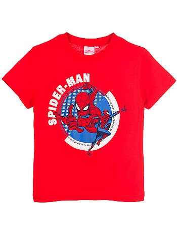 T-shirt spider-man vermelho menino | licença oficial