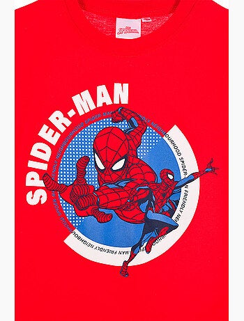 T-shirt spider-man vermelho menino | licença oficial