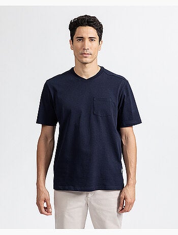T-shirt spot azul regular
