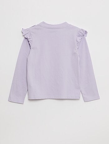 T-shirt 'Squichmallows' com folhos nos ombros - coleção fácil de vestir