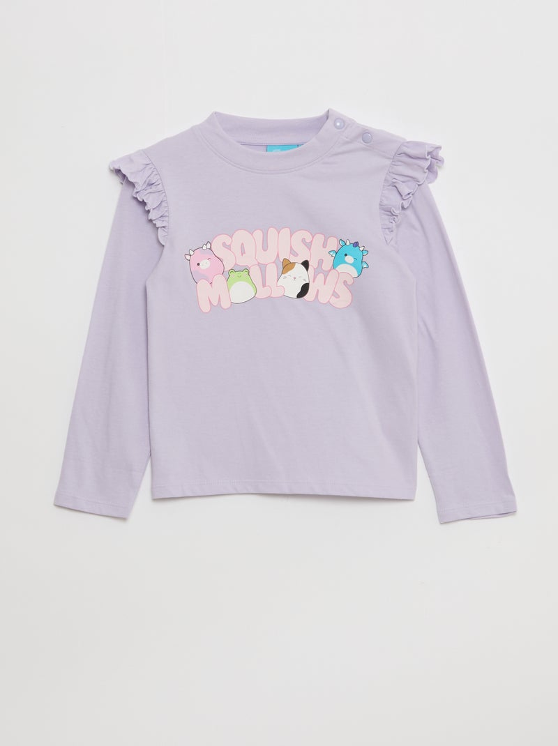 T-shirt 'Squish Mellow' com folhos nos ombros - So Easy Rosa - Kiabi