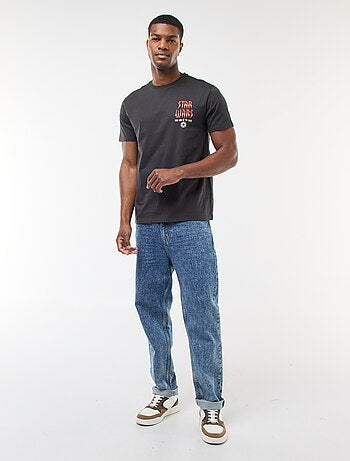 T-shirt 'Star Wars' 'Dark Vader' de manga curta