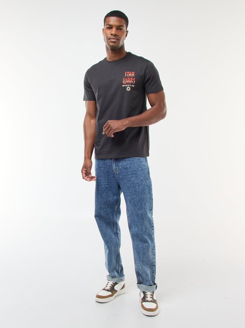 T-shirt 'Star Wars' 'Dark Vader' de manga curta Preto - Kiabi