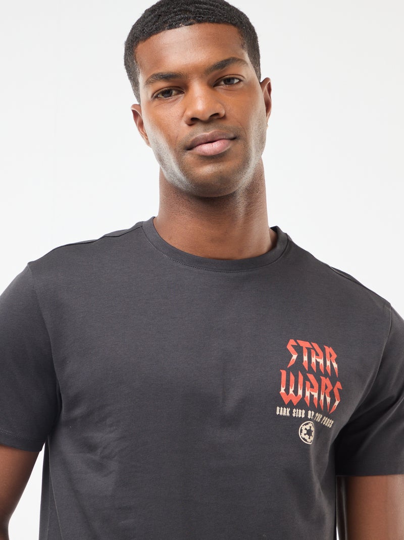 T-shirt 'Star Wars' 'Dark Vader' de manga curta Preto - Kiabi