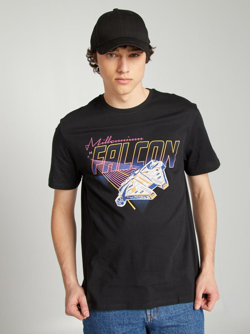 T-shirt 'Star Wars' 'Millennium Falcon' PRETO - Kiabi