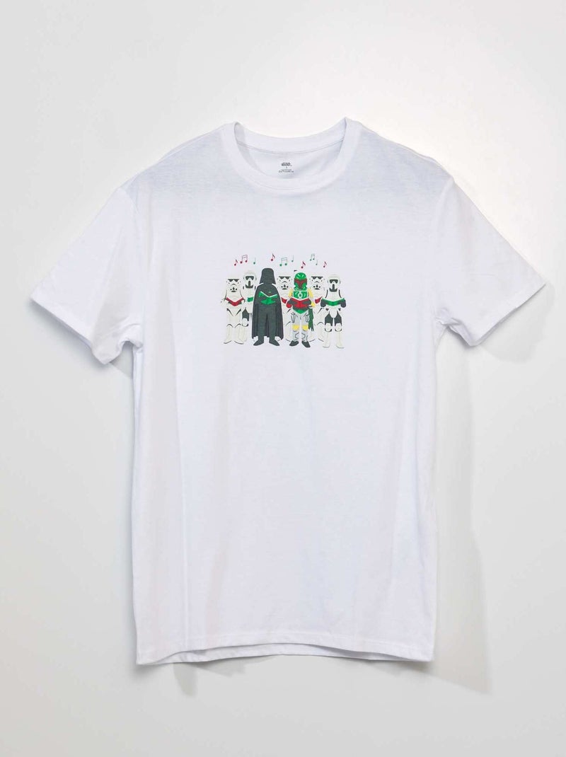 T-shirt 'Star Wars' 'Natal' BRANCO - Kiabi