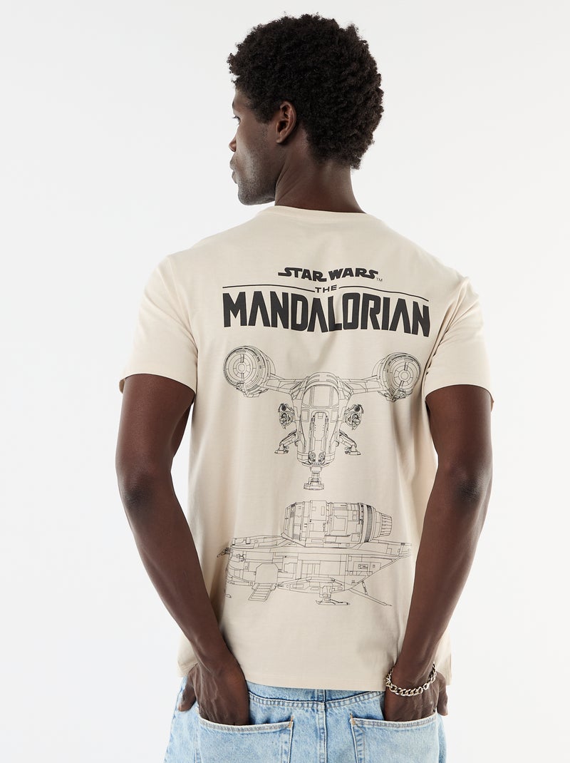 T-shirt \'Star Wars\' \'The Mandalorian\' de manga curta Bege - Kiabi