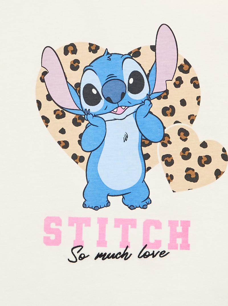 T-shirt 'Stitch' - coleção fácil de vestir Branco - Kiabi