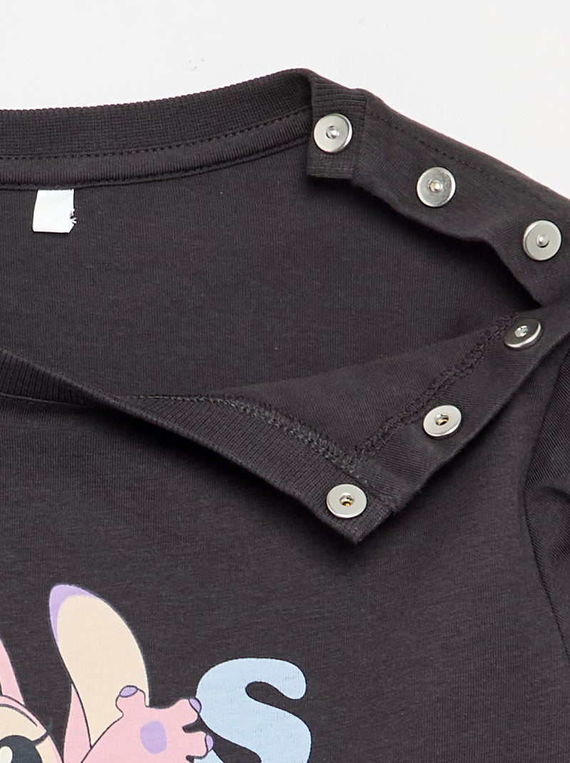 T-shirt 'Stitch' - coleção fácil de vestir Preto - Kiabi