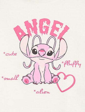 T-shirt 'Stitch' 'Angel' 'Disney' de mangas compridas
