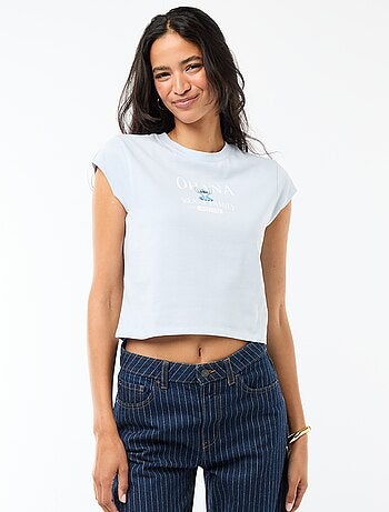 T-shirt 'Stitch' cropped