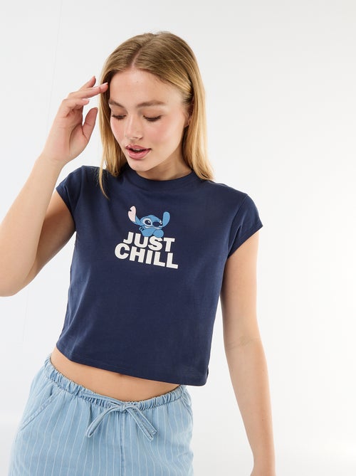 T-shirt 'Stitch' cropped 'Disney' - Kiabi