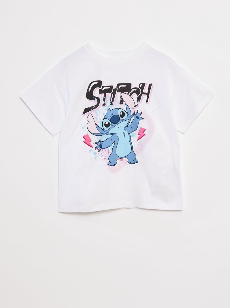 T-shirt 'Stitch' 'Disney' de manga curta Branco - Kiabi