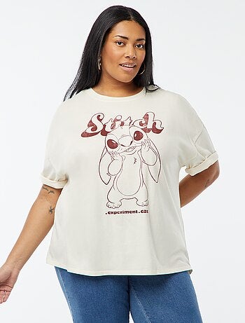 T-shirt 'Stitch' 'Disney' de manga curta