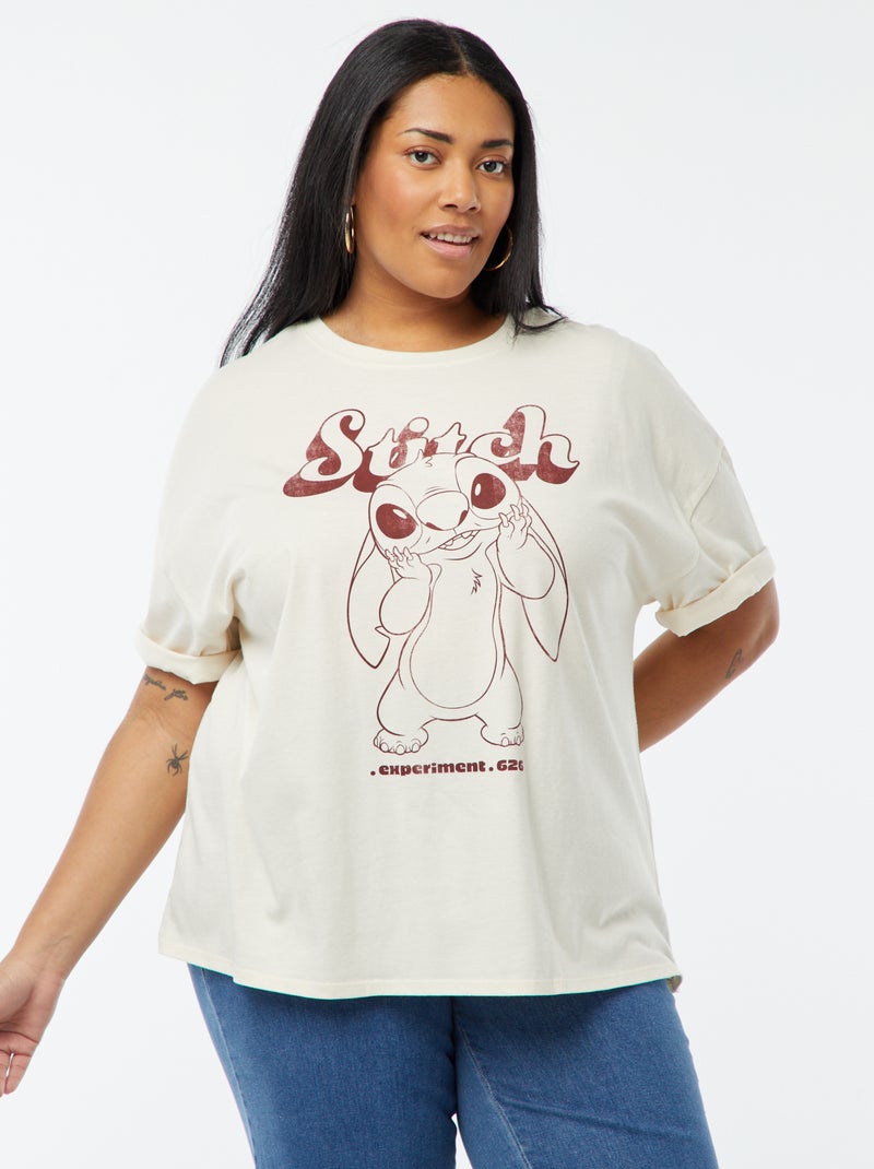 T-shirt 'Stitch' 'Disney' de manga curta Branco - Kiabi