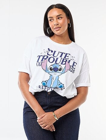 T-shirt 'Stitch' 'Disney' de manga curta
