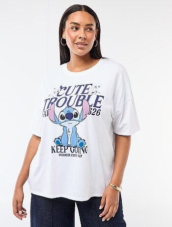 T-shirt 'Stitch' 'Disney' de manga curta