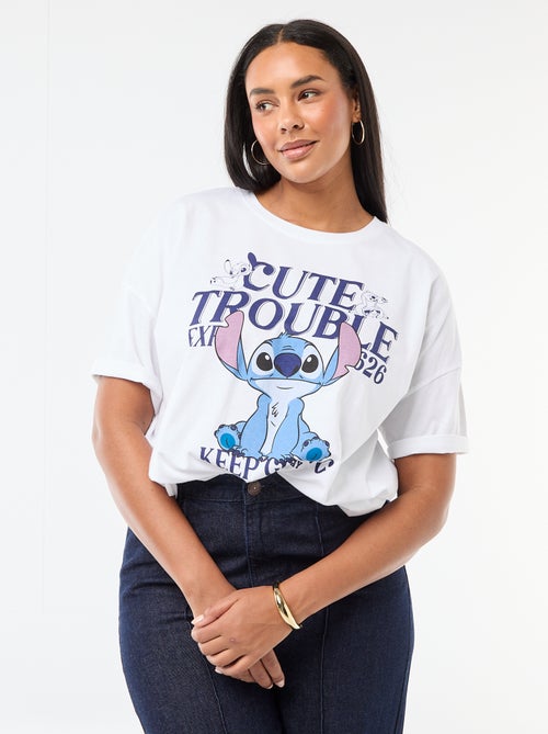 T-shirt 'Stitch' 'Disney' de manga curta - Kiabi