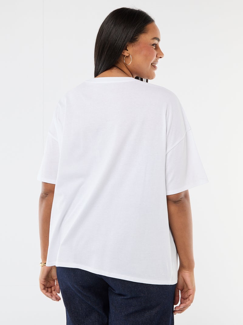 T-shirt 'Stitch' 'Disney' de manga curta Branco - Kiabi