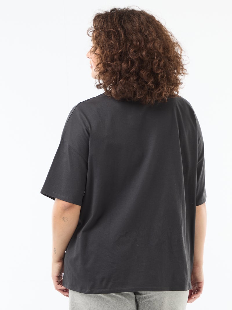 T-shirt 'Stitch' 'Disney' de manga curta Preto - Kiabi