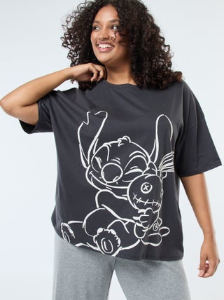 T-shirt 'Stitch' 'Disney' de mangas curtas