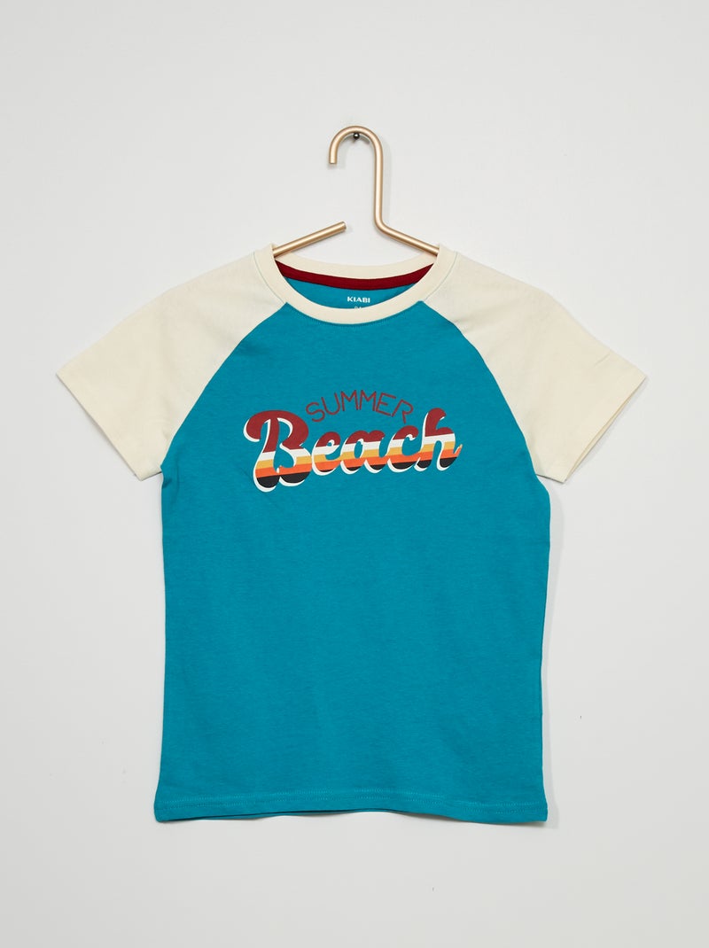 T-shirt 'Summer beach' AZUL - Kiabi