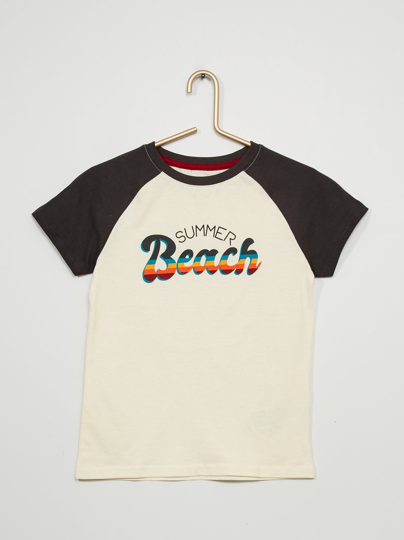 T-shirt 'Summer beach' BEGE - Kiabi