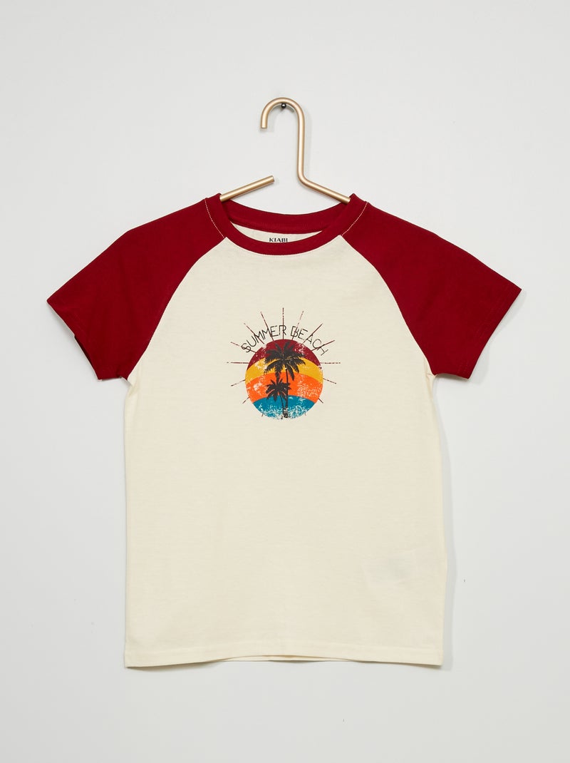 T-shirt 'Summer beach' BEGE - Kiabi