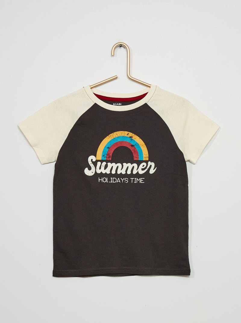 T-shirt 'Summer beach' CINZA - Kiabi