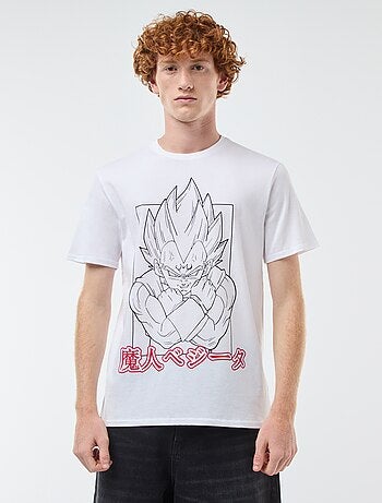 T-shirt 'Sun city' 'Dragon ball z' em algodão