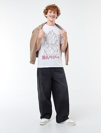 T-shirt 'Sun city' 'Dragon ball z' em algodão