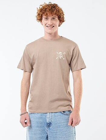 T-shirt 'Sun city' 'One piece' em algodão