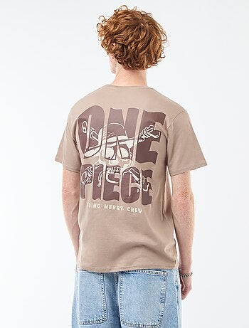 T-shirt 'Sun city' 'One piece' em algodão